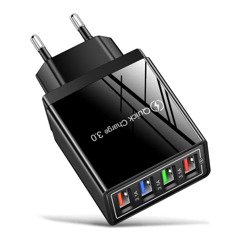 4-port USB Charger Fast Charger Power Adapter