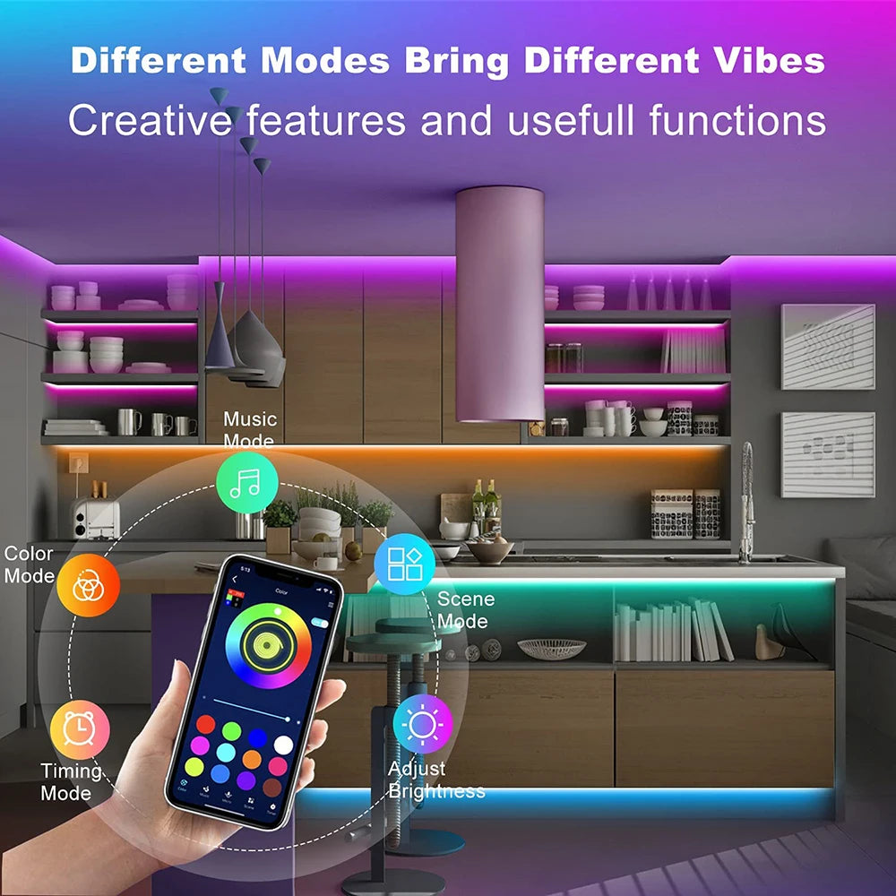 Bluetooth USB LED Strip Light 5050 SMD 5V USB RGB Lights Flexible LED Lamp RGB  TV Desktop