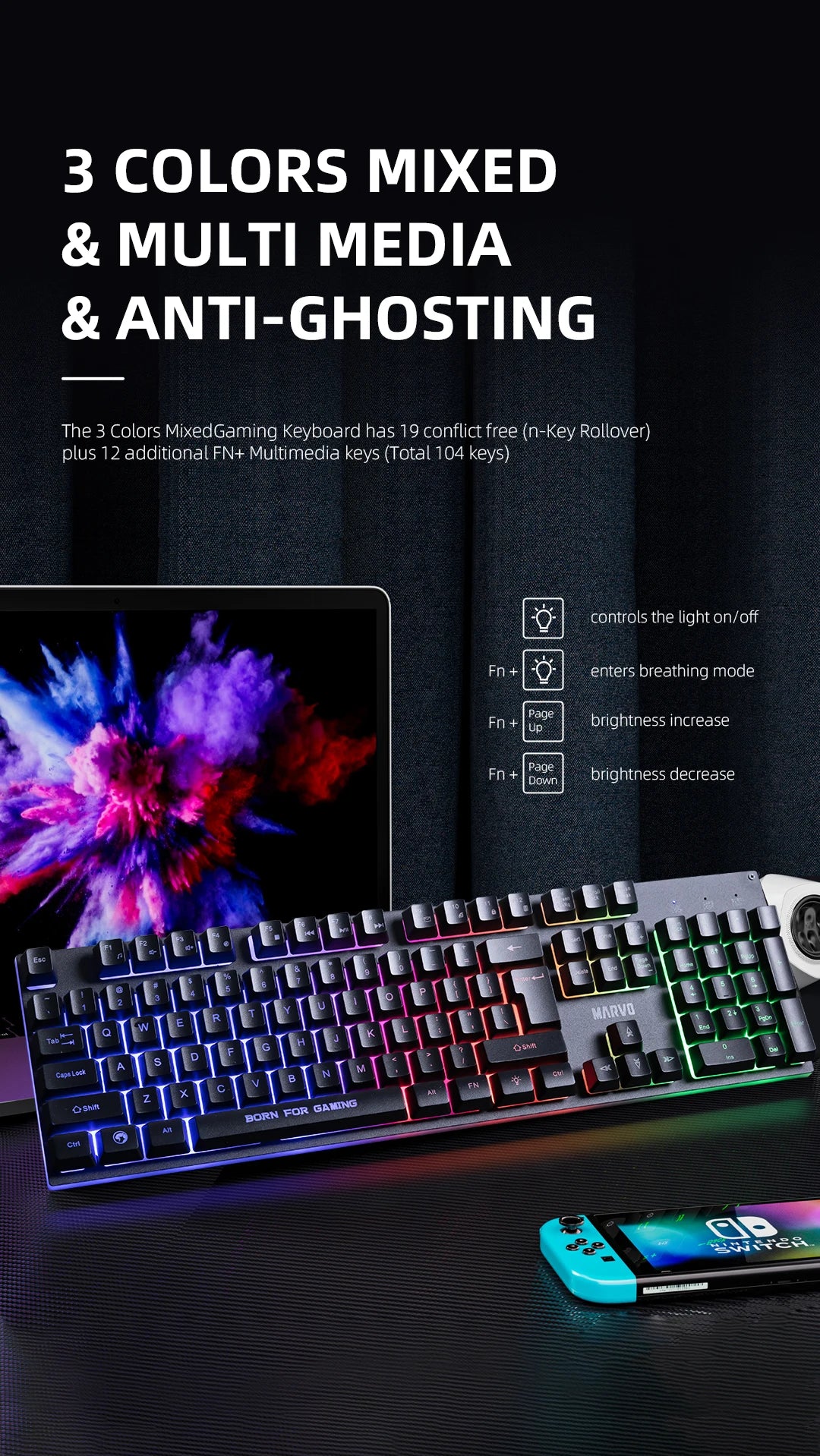 4 in 1  Gaming Keyboard, Mouse, Mouse Pad and Headphones