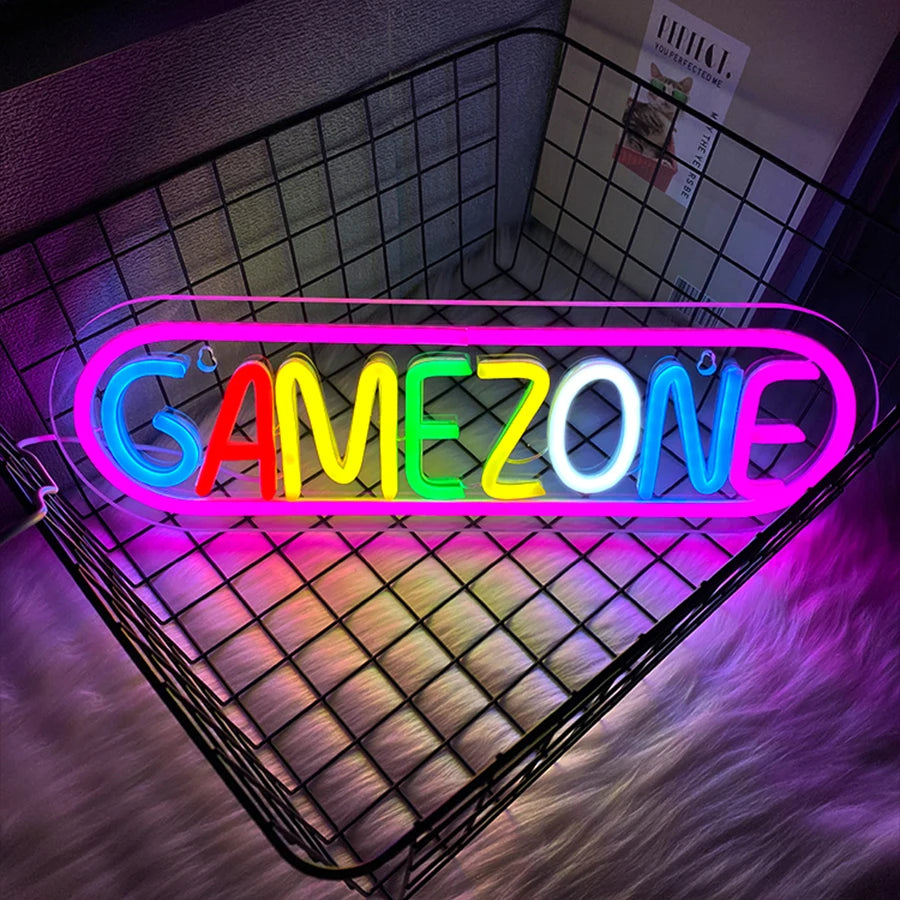 Gaming Neon Sign for Game Room Decor