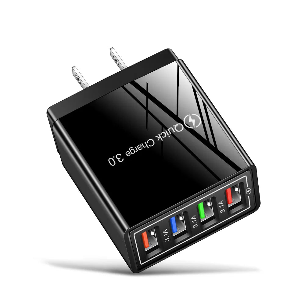 4-port USB Charger Fast Charger Power Adapter