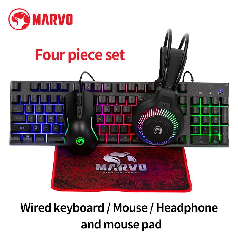 4 in 1  Gaming Keyboard, Mouse, Mouse Pad and Headphones