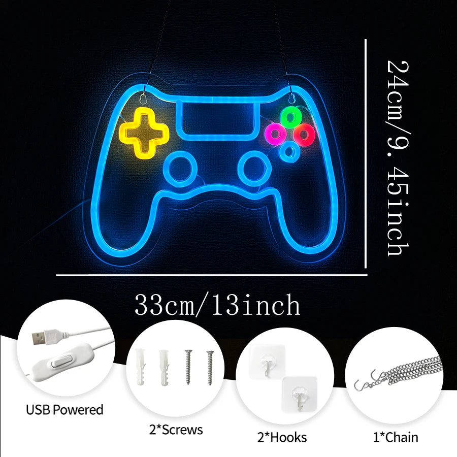 Gaming Neon Sign for Game Room Decor